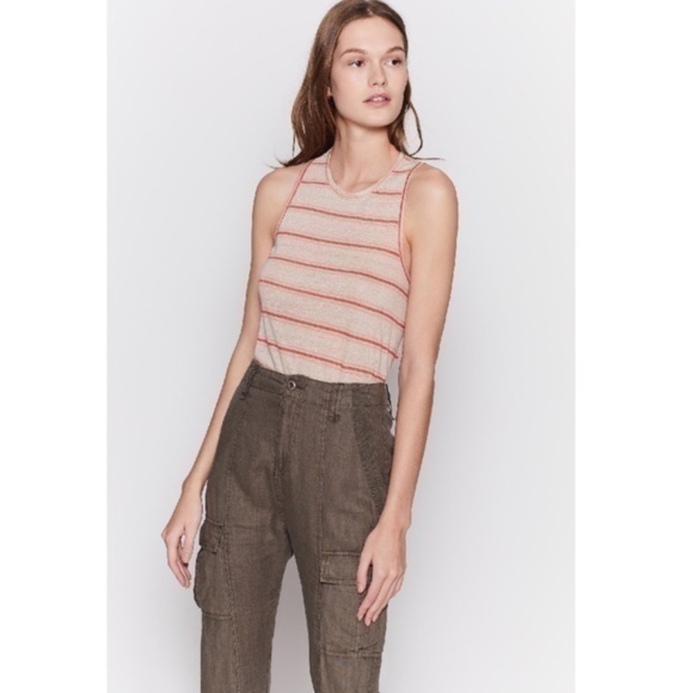 JOIE Rayson Twisted-racerback Tank In Flax